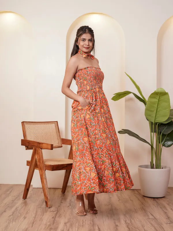 Celenia_Hand_block_Printed_Floral_Long_Dress