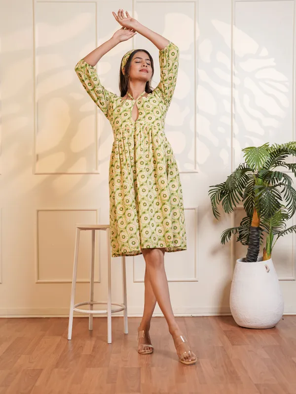 Leah_Handblock_Printed_Meadow_Midi_Dress