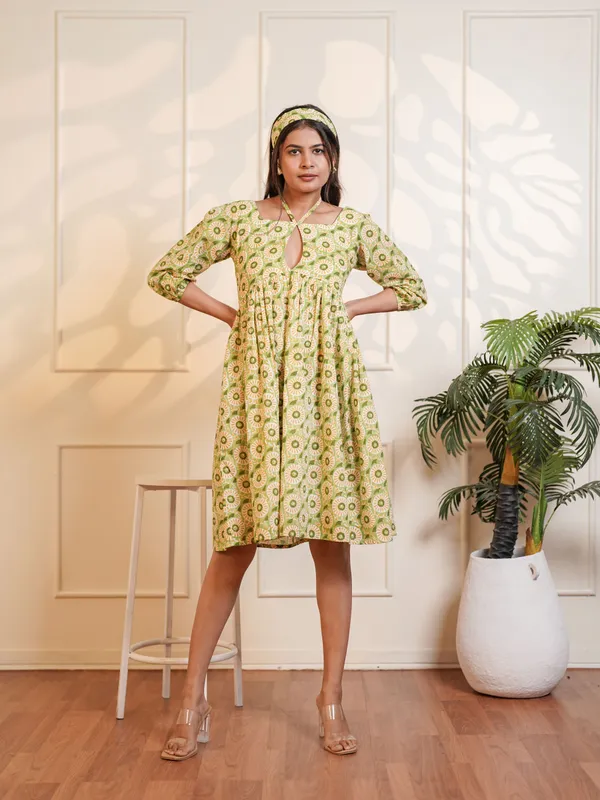 Leah_Handblock_Printed_Meadow_Midi_Dress