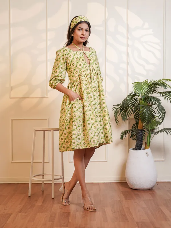 Leah_Handblock_Printed_Meadow_Midi_Dress