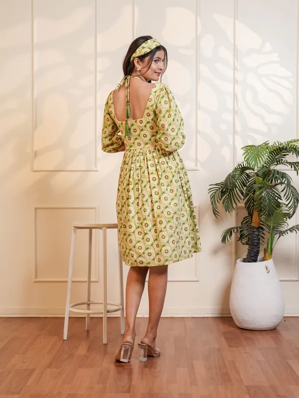 Leah_Handblock_Printed_Meadow_Midi_Dress
