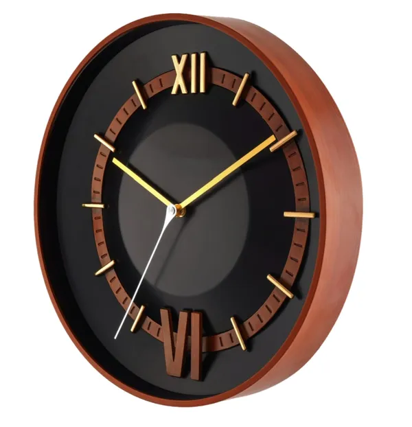 Titan_Inspired_Brown_&_Black_Modern_Designer_33_CM_Roman_Numerals_Wall_Clock