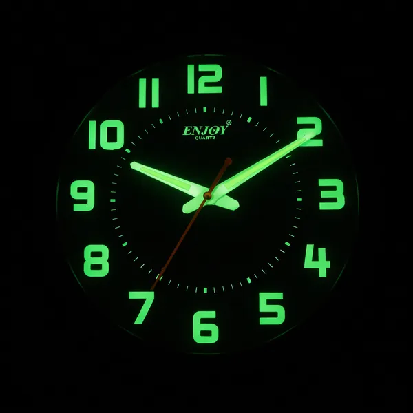 Designer_Night_Glow_Wall_Clock_|_Black_Plastic__Frame