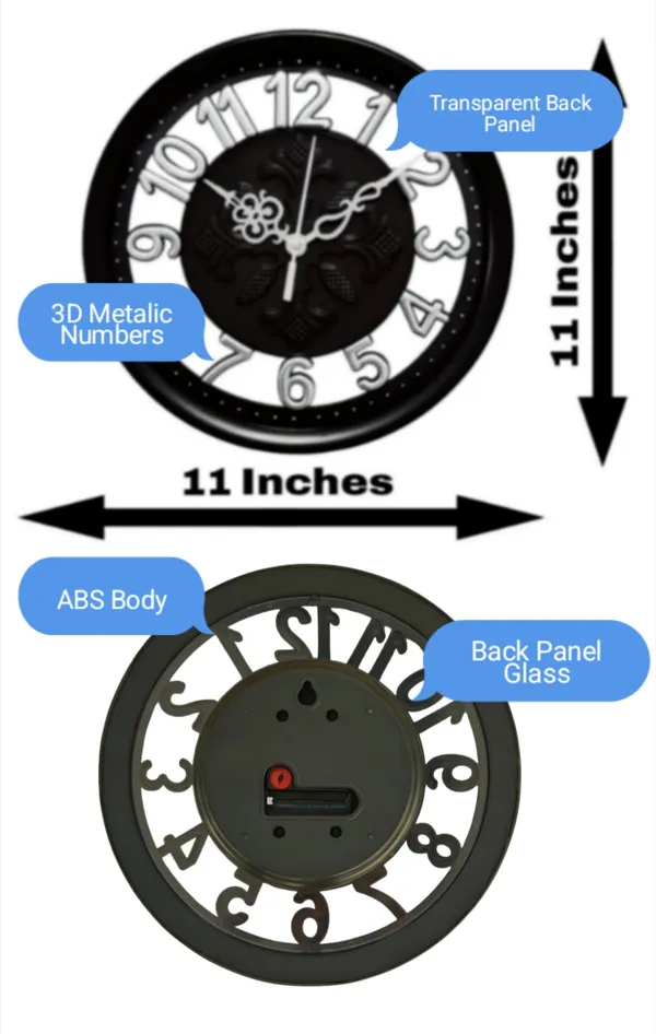Dual_Glass_3D_Numbers_Designer_Wall_Clock_|_Black_&_Silver