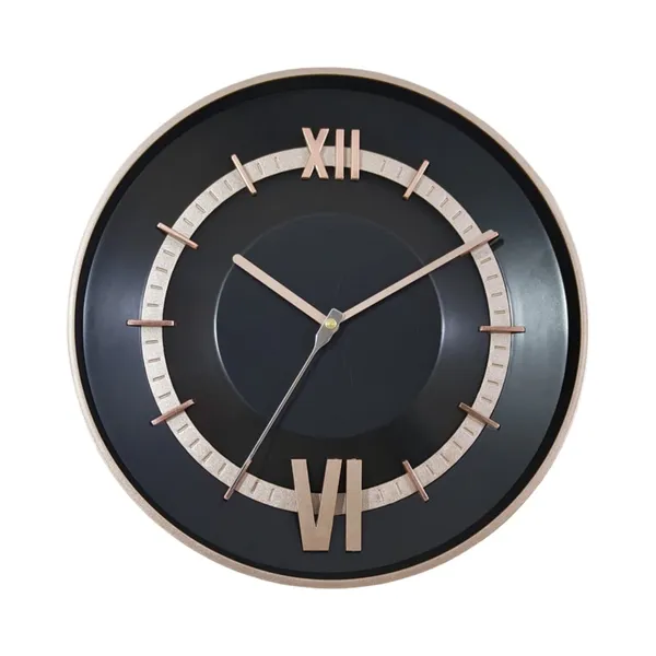 Titan_Inspired_Modern_Designer_33_CM_Roman_Numerals_Wall_Clock_with_Black_Face_&_Copper_Frame