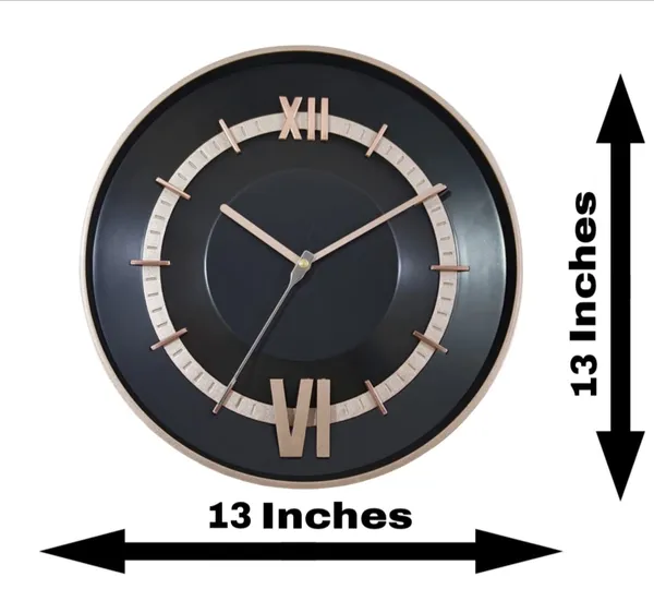 Titan_Inspired_Modern_Designer_33_CM_Roman_Numerals_Wall_Clock_with_Black_Face_&_Copper_Frame