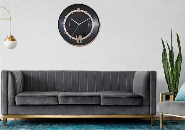 Titan_Inspired_Modern_Designer_33_CM_Roman_Numerals_Wall_Clock_with_Black_Face_&_Copper_Frame