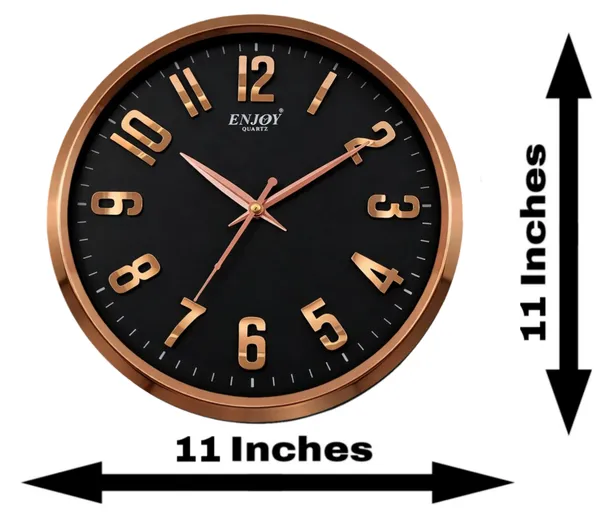 Unique_3D_Embossed_Wall_Clock_(Black-Cooper)