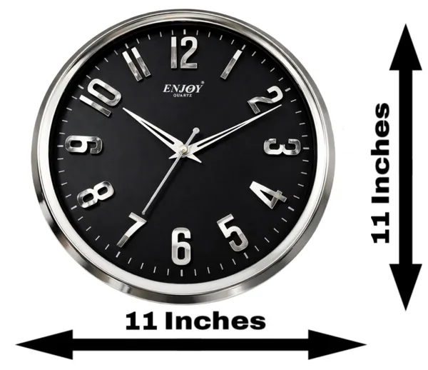 Unique_3D_Embossed_Wall_Clock_(Silver-Black)