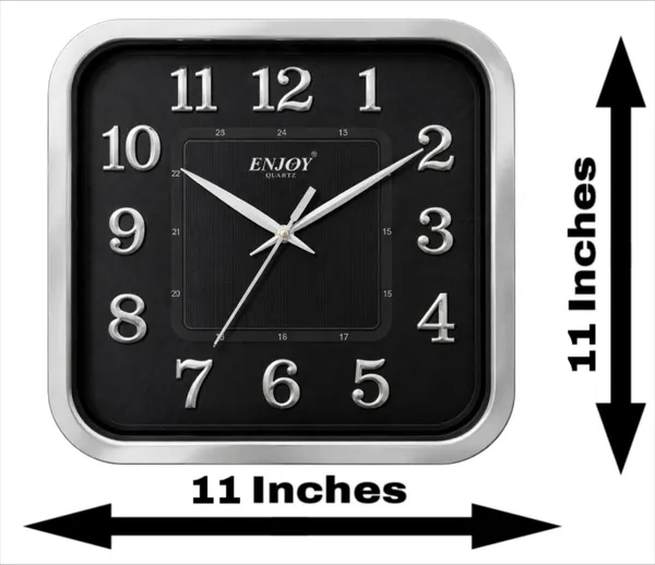 Embossed_Numerals_Square_Wall_Clock_(BLACK-SILVER)