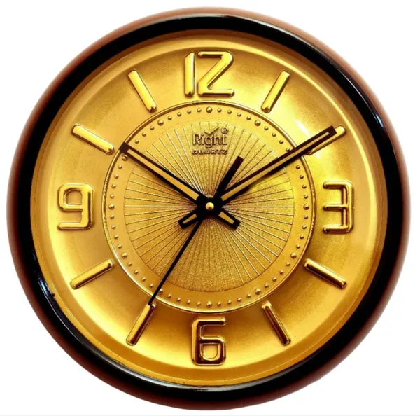 Golden_Embossed_3D_Dialer_Designer_Wall_Clock_|_Cola_&_Gold_Plastic_Frame