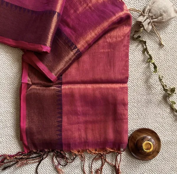 Magenta_Handloom_Cotton_Tissue_Blend_Saree_For_Women