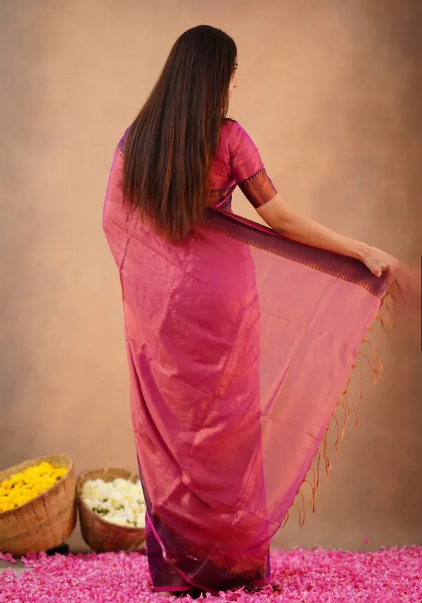 Magenta_Handloom_Cotton_Tissue_Blend_Saree_For_Women