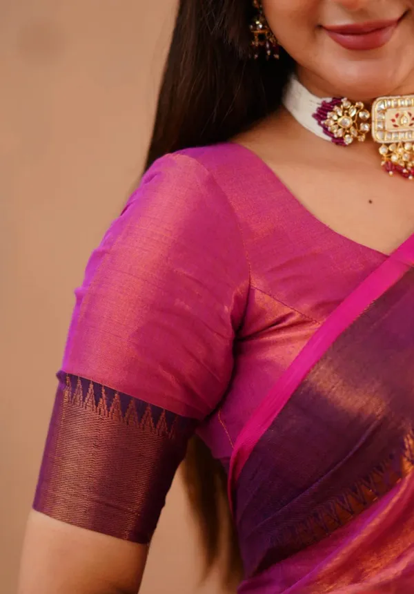 Magenta_Handloom_Cotton_Tissue_Blend_Saree_For_Women