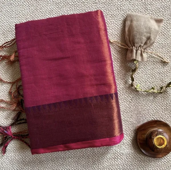 Magenta_Handloom_Cotton_Tissue_Blend_Saree_For_Women