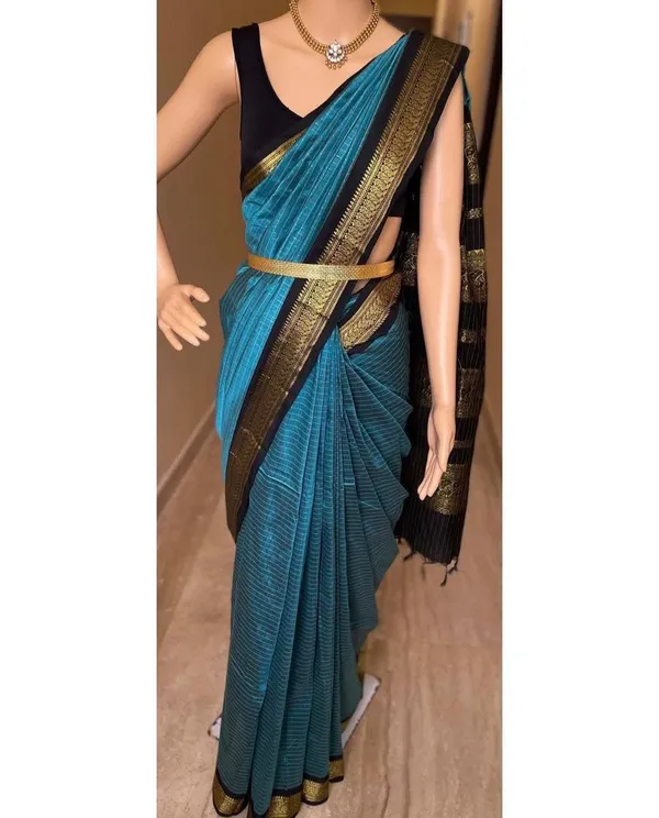 Teal_Kalyani_Cotton_Designer_Saree_For_Women