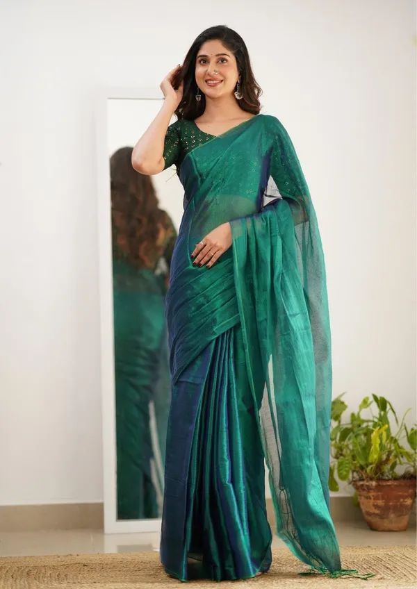 Green_Tissue_Silk_Embellished_Look_Saree_For_Women