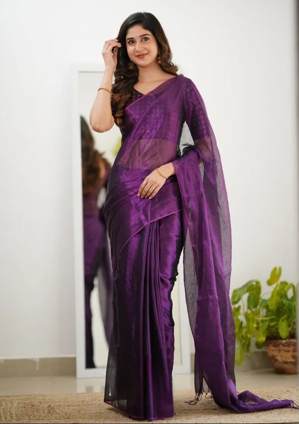 Wine_Color_Tissue_Silk_Embellished_Look_Saree_For_Women