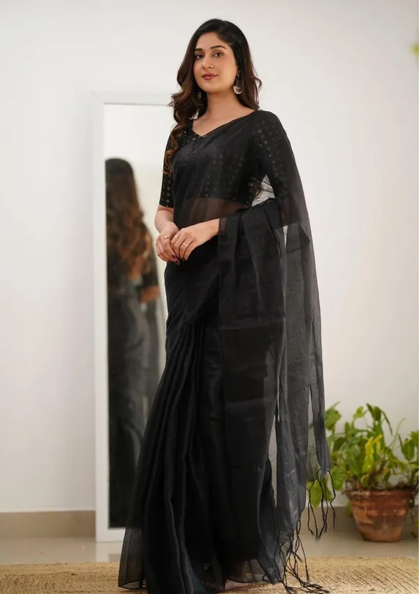 Black_Tissue_Silk_Embellished_Look_Saree_For_Women