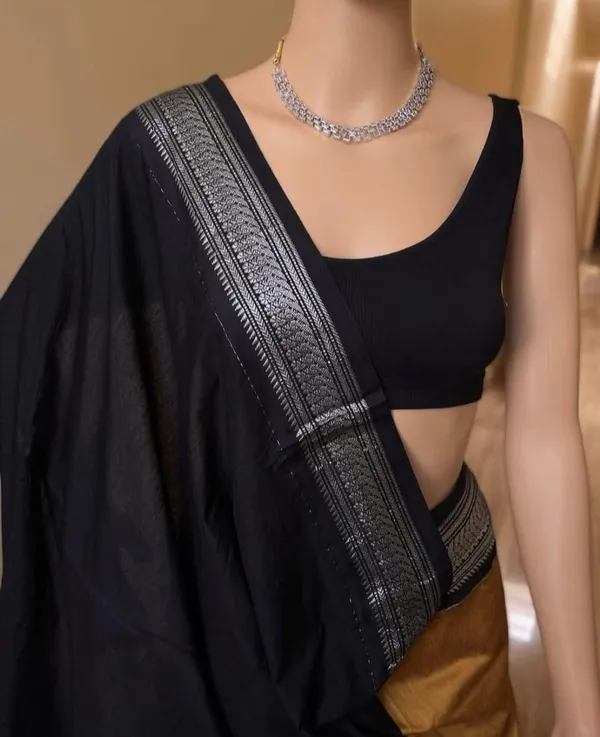 Black_And_Golden_Kalyani_Cotton_Silk_Printed_Saree_For_Women