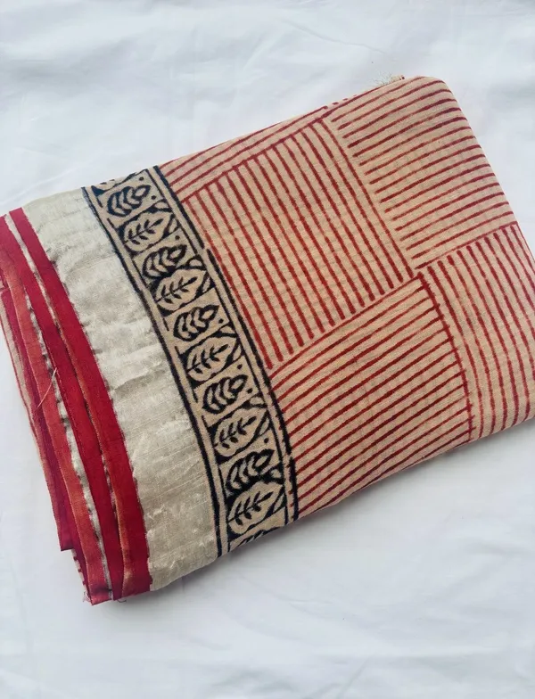 Red_Linen_Cotton_Saree