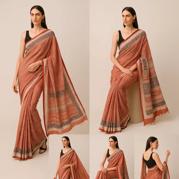 Red_Linen_Cotton_Saree