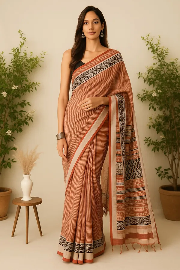 Red_Linen_Cotton_Saree