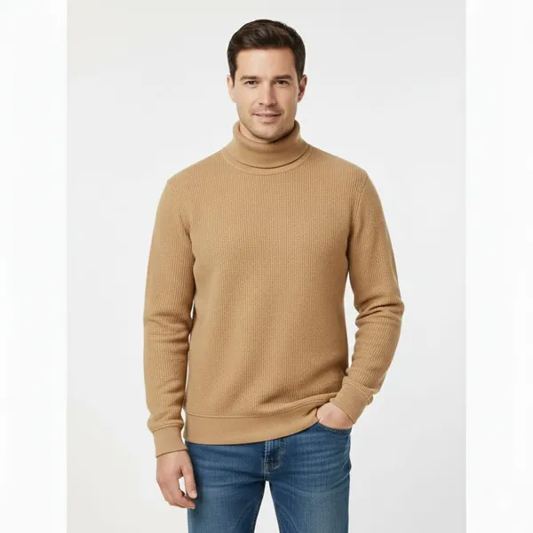 Brown_Turtle_Neck_Sweatshirt_For_Men
