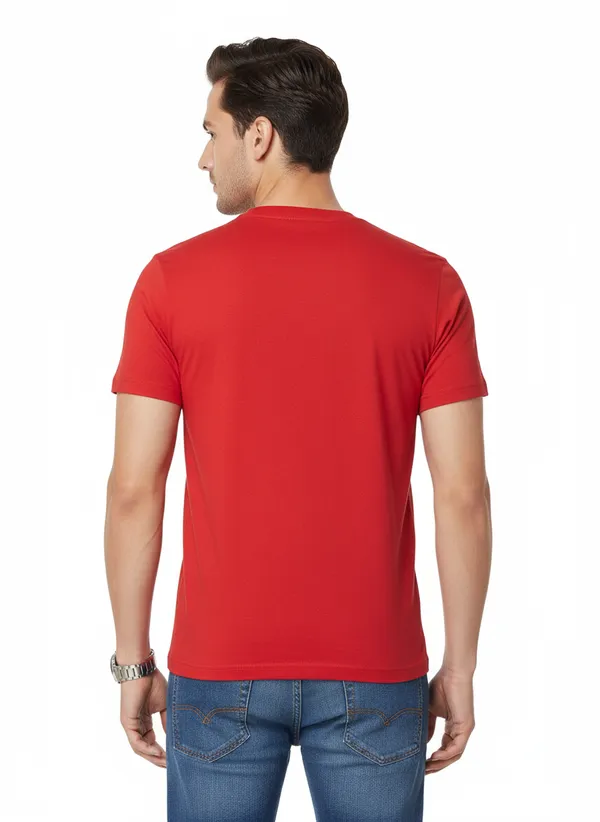 Red_Round_Neck_Tshirt_For_Men