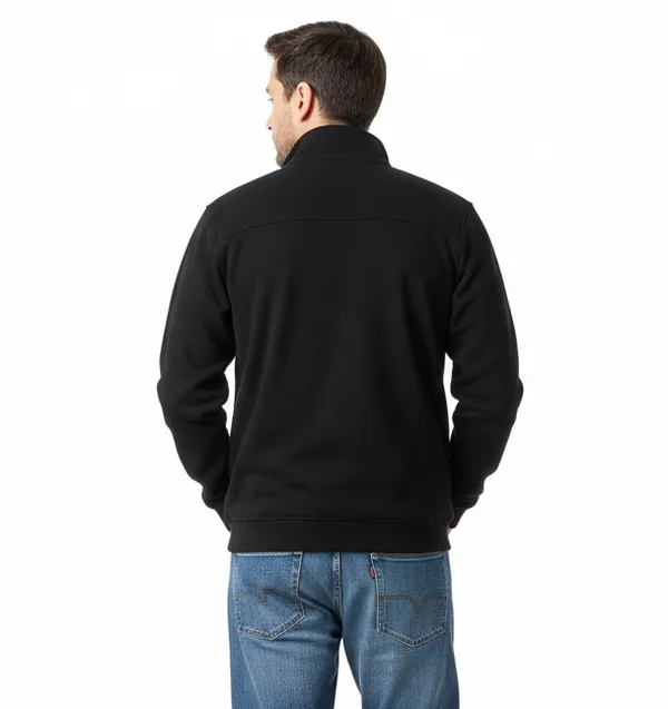 Black_Fleece_Zippered_Full-Zip_Slim_Fit_Jacket_For_Men