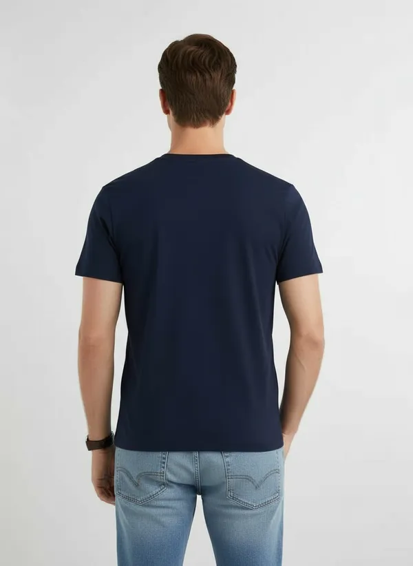 Navy_Blue_Round_Neck_Tshirt_For_Men