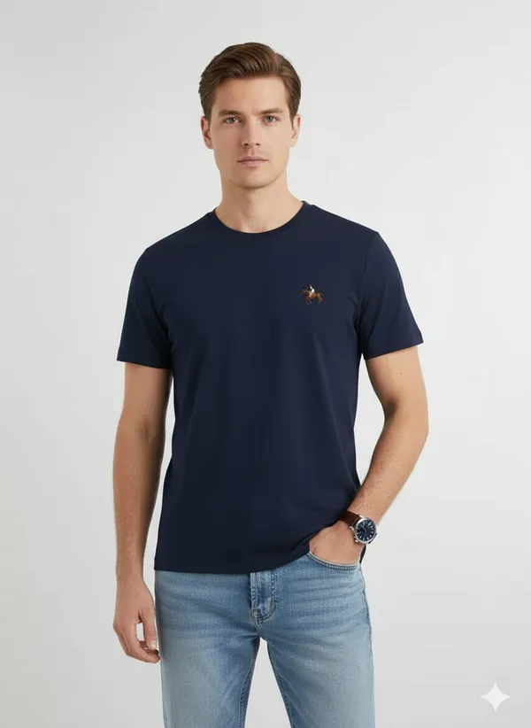 Navy_Blue_Round_Neck_Tshirt_For_Men
