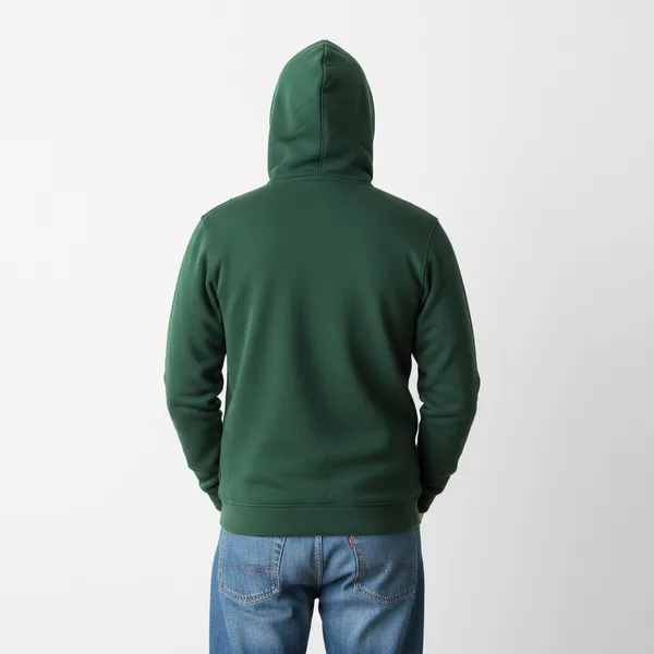 Green_Cotton_Fleece_Hoodie_For_Men