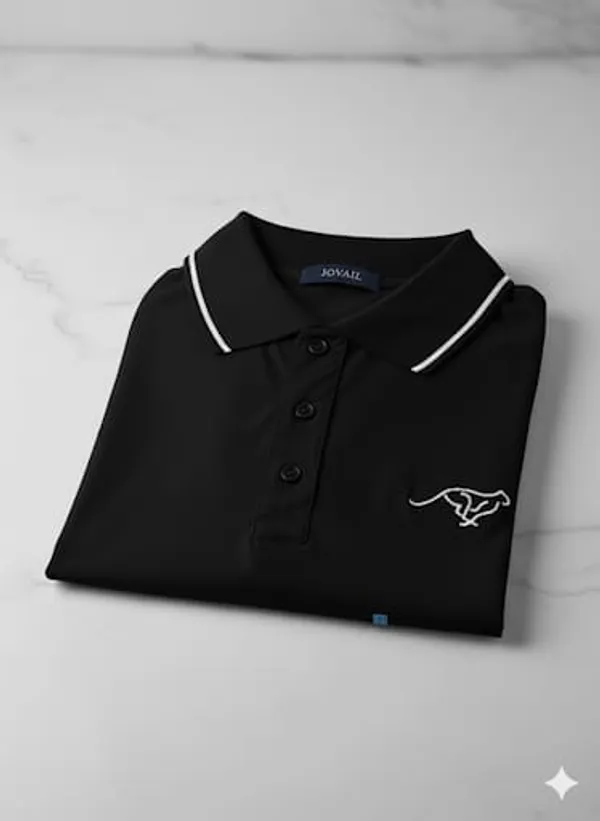 Black_Embroidered_Polo_T-Shirt_For_Men
