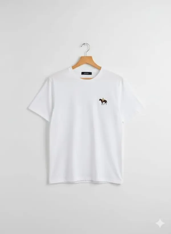 White_Round_Neck_Tshirt_For_Men