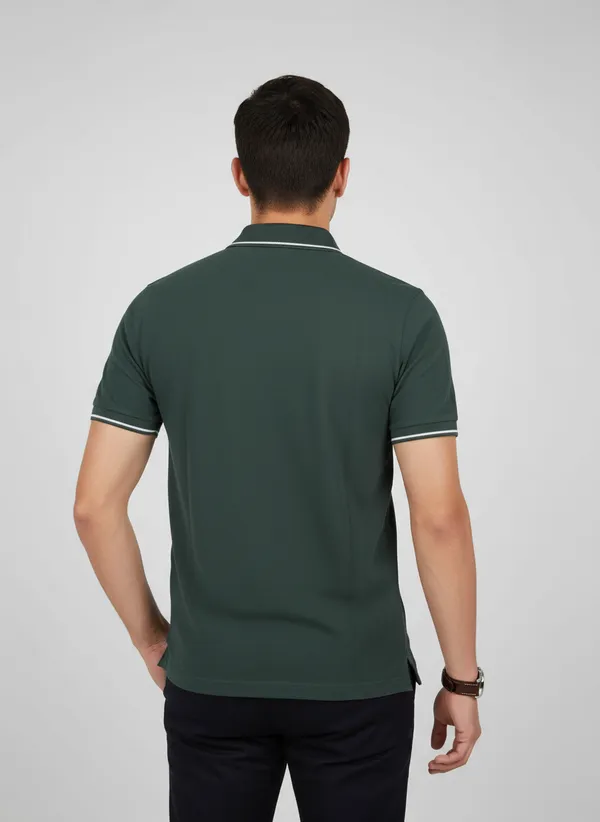 Green_Embroidered_Polo_T-Shirt_For_Men