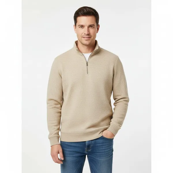 Beige_Zip-Up_Sweathirt_For_Men
