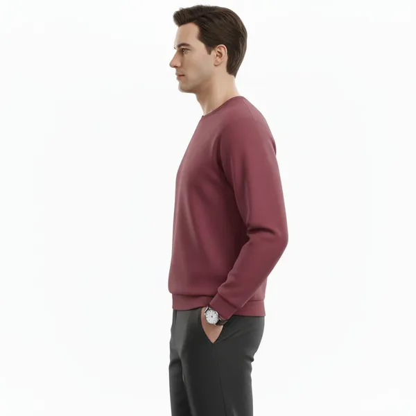 Maroon_Round_Neck_Sweatshirt_For_Men