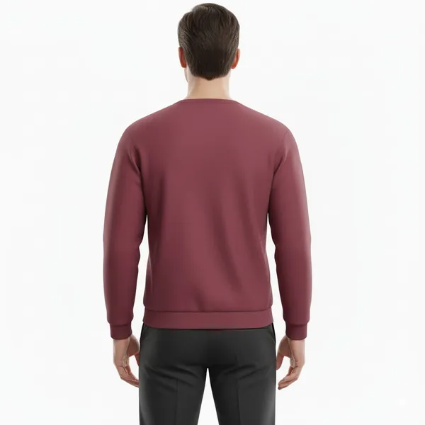Maroon_Round_Neck_Sweatshirt_For_Men