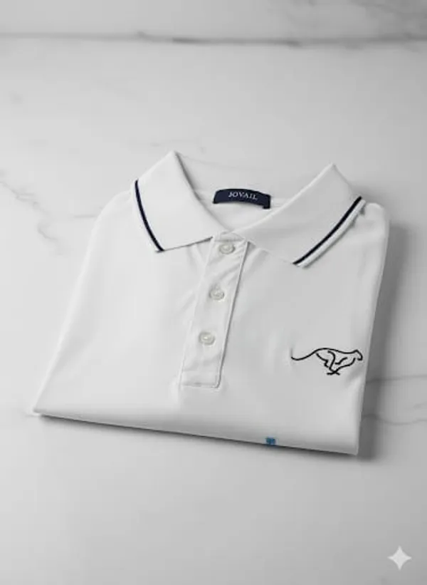 White_Embroidered_Polo_T-Shirt_For_Men