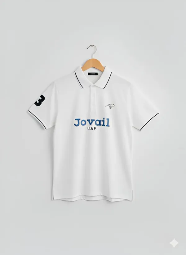 White_Embroidered_Polo_T-Shirt_For_Men