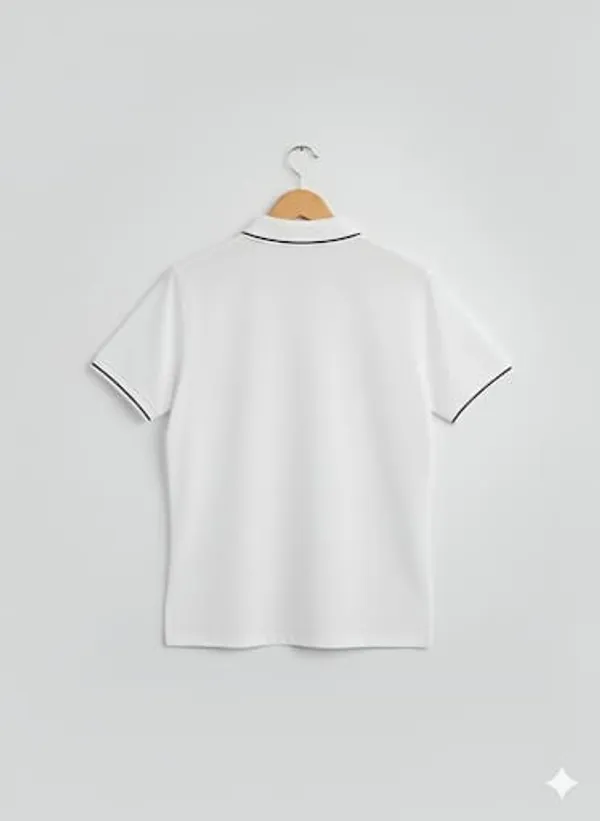 White_Embroidered_Polo_T-Shirt_For_Men