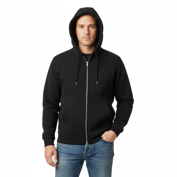 Black_Cotton_Zipper_Fleece_Hoodie_For_Men
