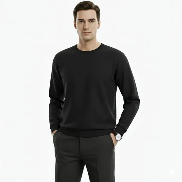 Black_Round_Neck_Sweatshirt_For_Men