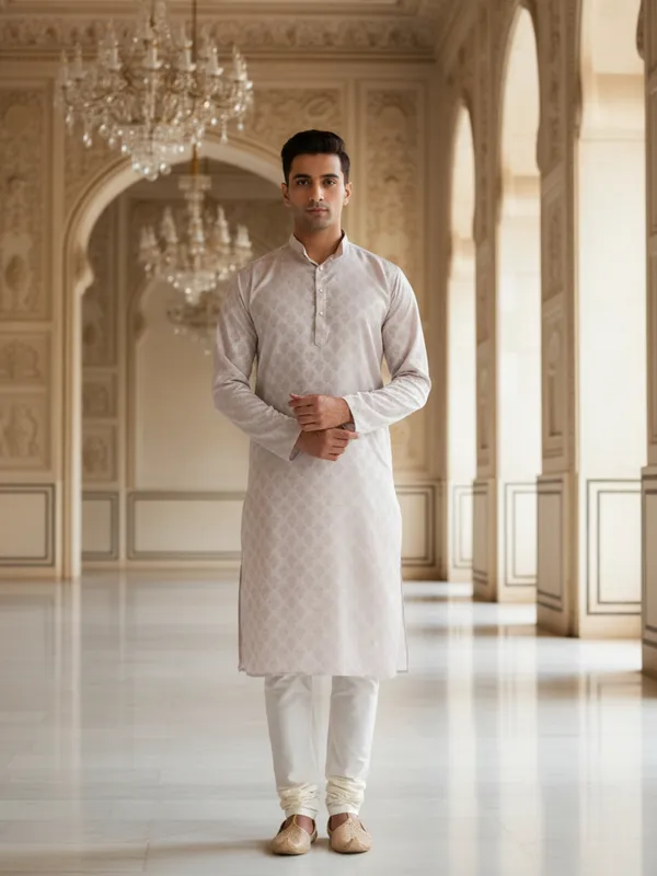 Men_Abstract_Printed_Cotton_Kurta_Cream