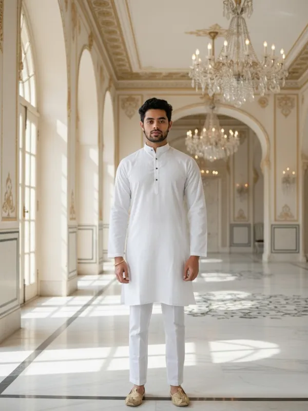 Men_Abstract_Print_Cotton_Blend_Kurta_With_White
