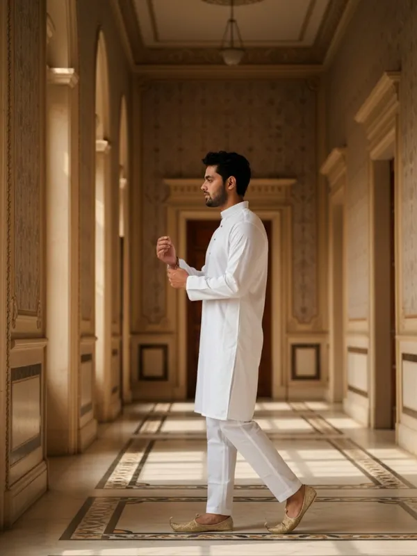 Men_Abstract_Print_Cotton_Blend_Kurta_With_White