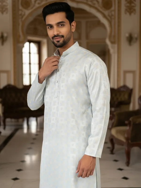 Men_Abstract_Printed_Cotton_Kurta_Sky_Blue