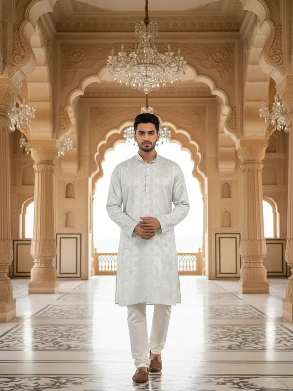 Men_Abstract_Printed_Cotton_Kurta_Sky_Blue