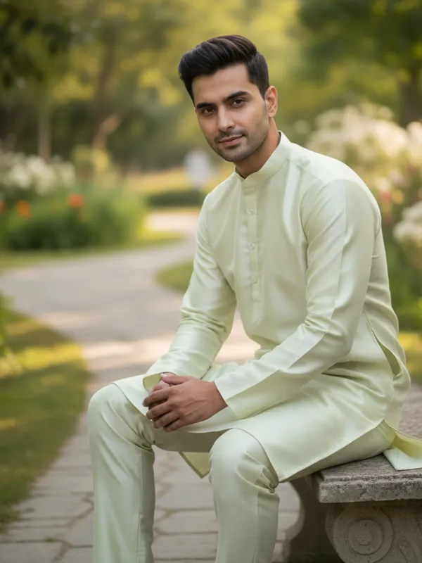 Light_Green_Cotton_Kurta_Fresh_&_Breezy_Style